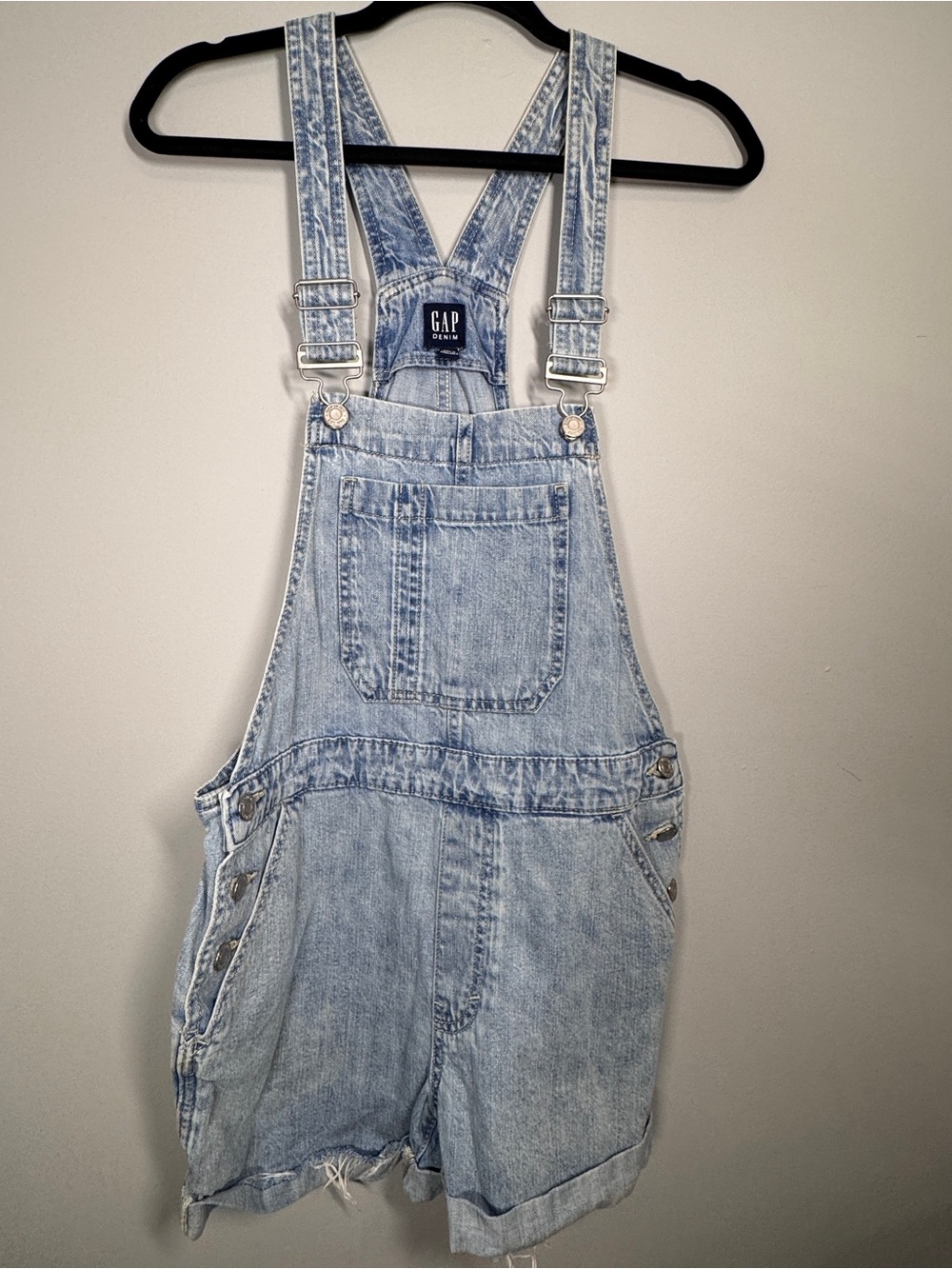 GAP Light Blue Denim Short Overalls